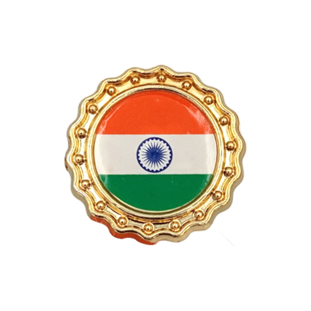 INDIA BADGE ROUND GOLDEN