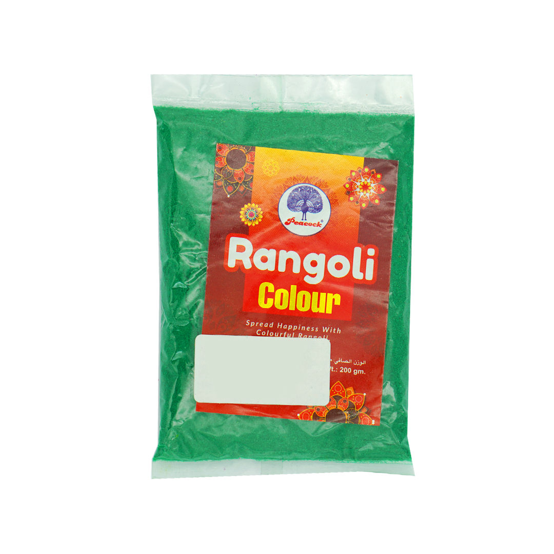 RANGOLI MIX COLOUR GREEN 200GM