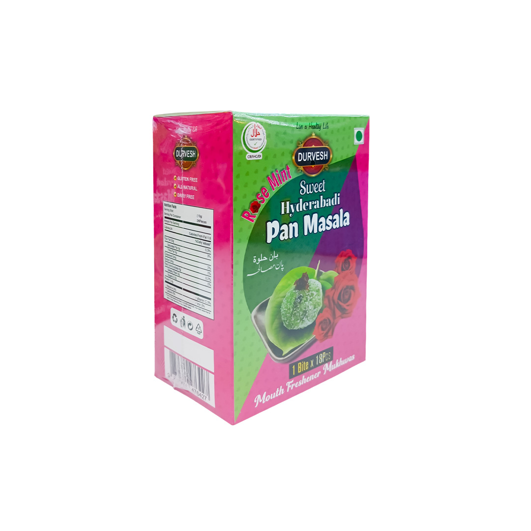 DURVESH PAN MASALA ROSE MINT 18 PCS