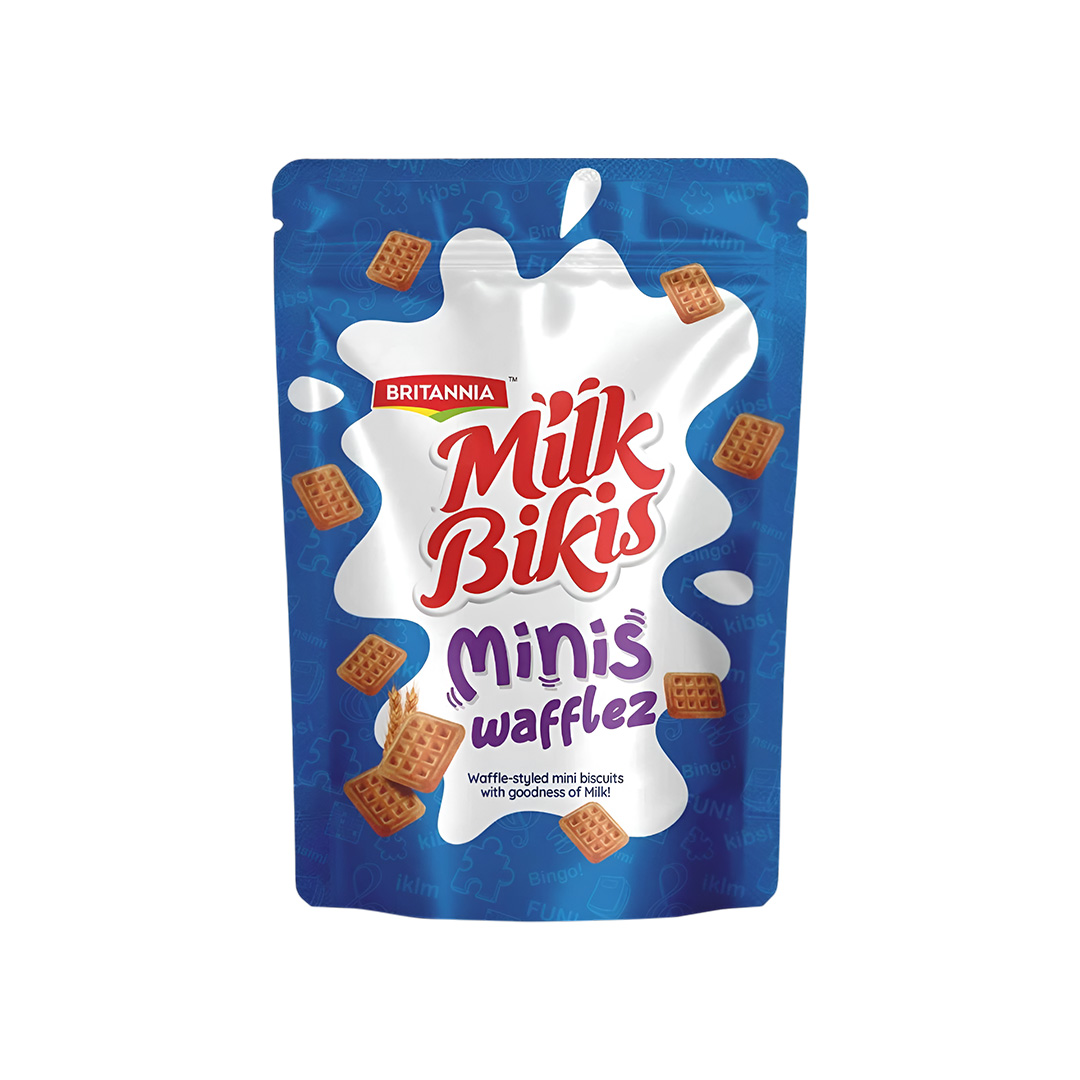 BRITANNIA MILK BIKIS MINIS WAFFLEZ BAG 200GM