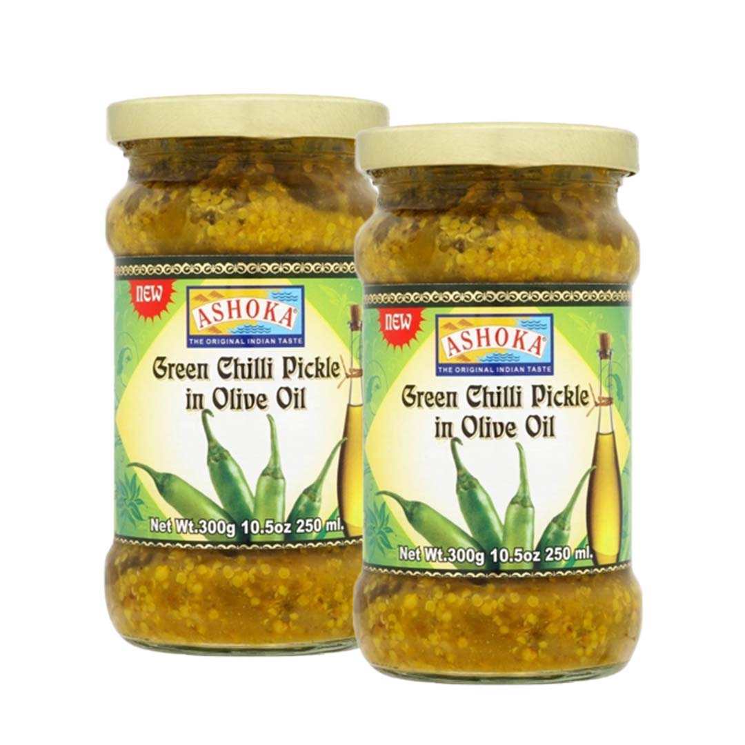 ASHOKA GREEN CHILLI PICKLE 2 X 300GM