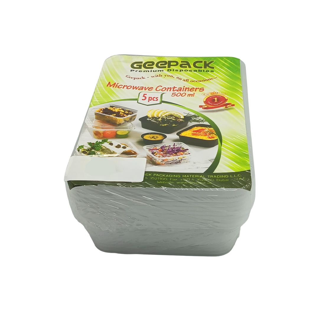 MICROWAVE CONTAINER 500ML- 5PCS