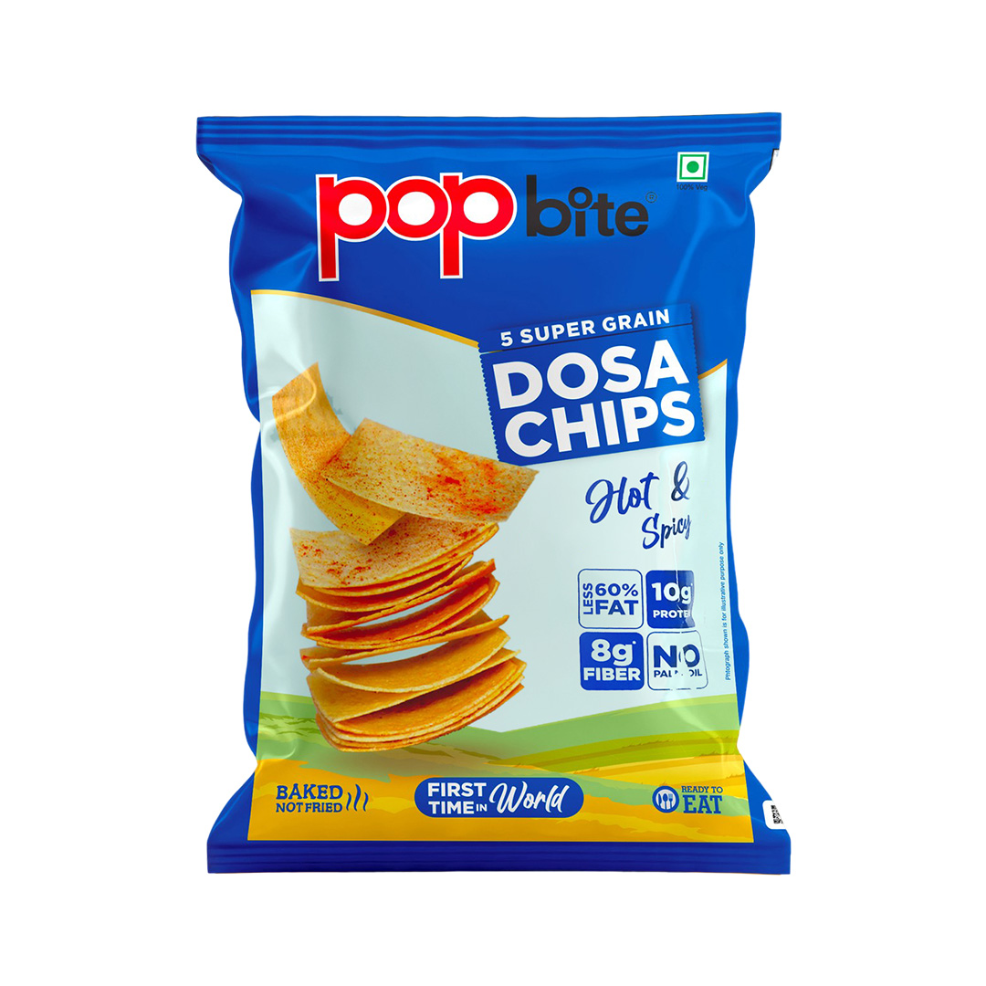 POPBITE DOSA CHIPS HOT & SPICY 75GM