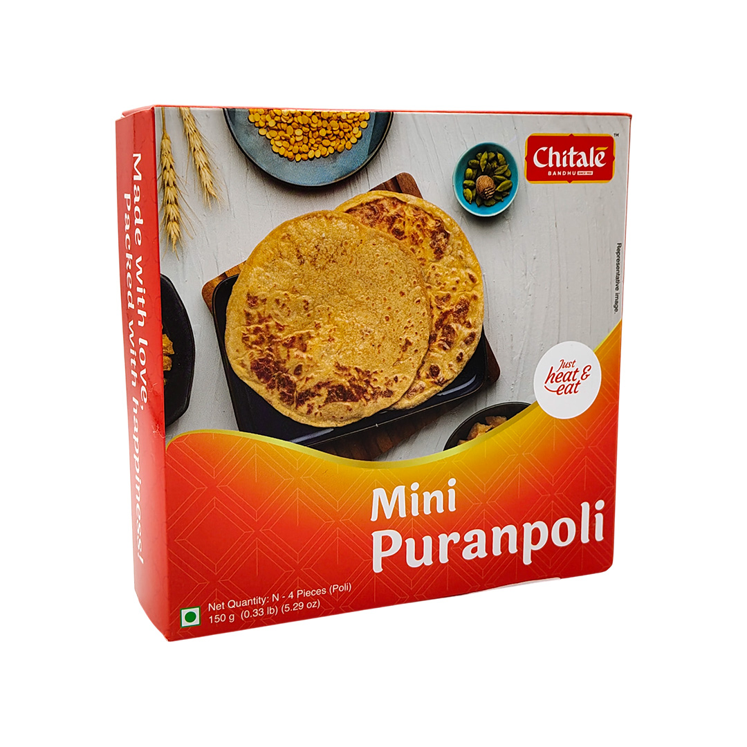 CHITALE BANDHU MINI PURAN POLI W/O GHEE(4PCS) 150 GM