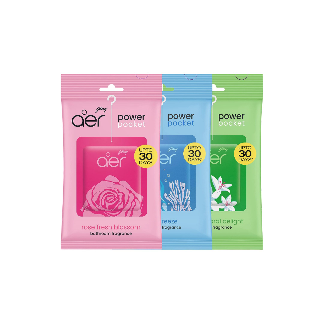 Godrej Aer Power Pocket Assorted  (1Pack=3Pcsx10Gms)