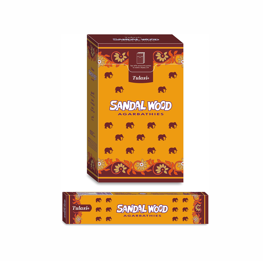 TULSI SANDAL WOOD AGARBATHIES 15GM X 12