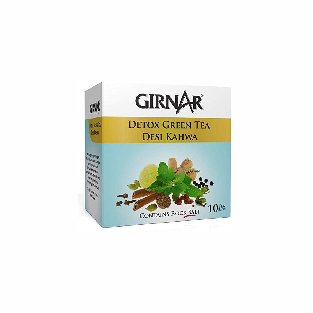GIRNAR DETOX GREEN TEA (DESI KAHWA) 10 TEA BAGS
