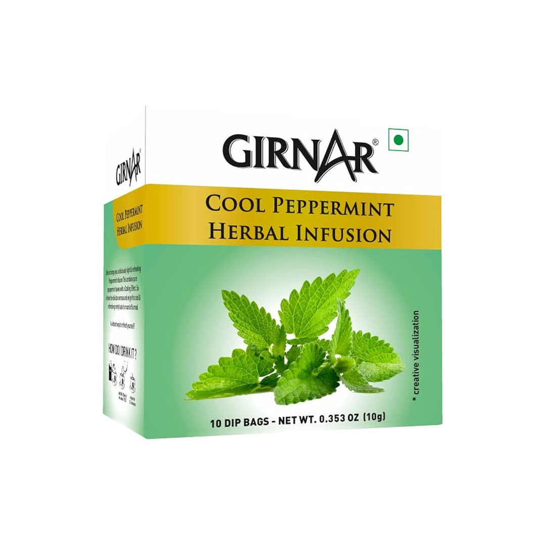 GIRNAR COOL PEPPERMINT INFUSION 1GX10S TEA BAGS