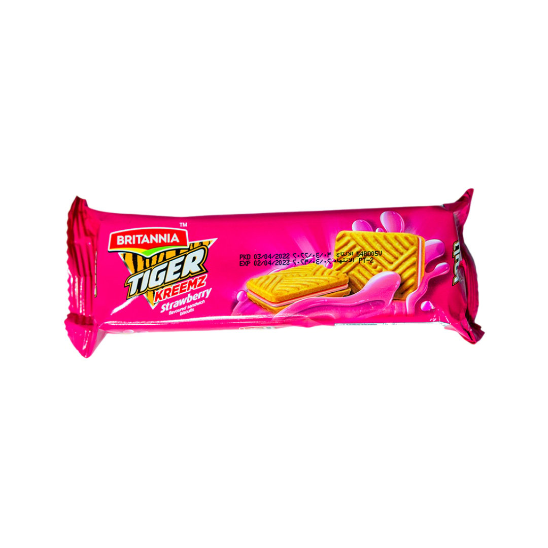 BRITANNIA TIGER KREEMZ STRAWBERRY DOUBLE GT 90GM