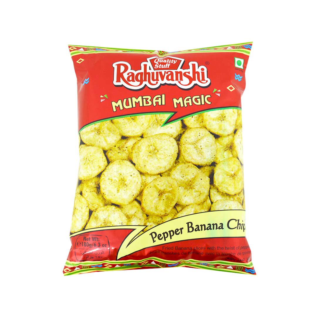 RAGHUVANSHI BANANA WAFERS (PEPPER) 180G