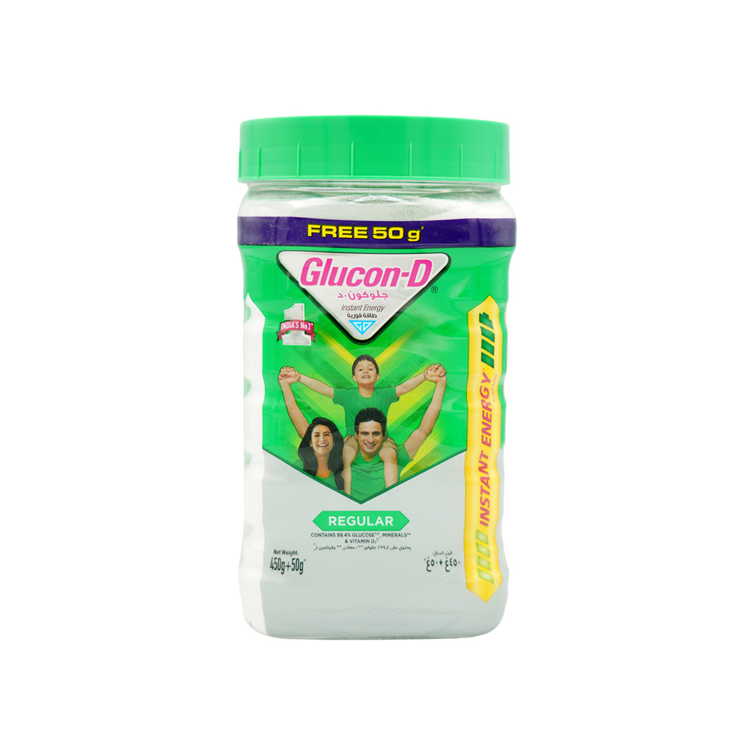 GLUCON D PLAIN PET JAR PACK 500GM