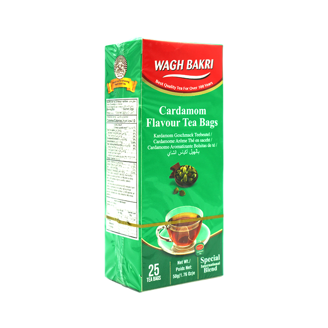 WAGH BAKRI CARDAMOM TEA BAGS (25S) - 50G