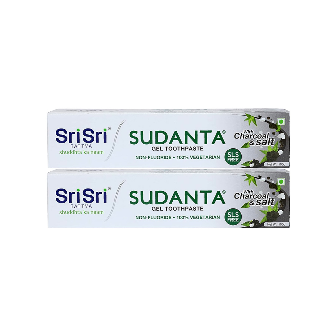 SRI SRI SUDANTA GEL CHAR & SALT T/P TWIN PACK 2X100G