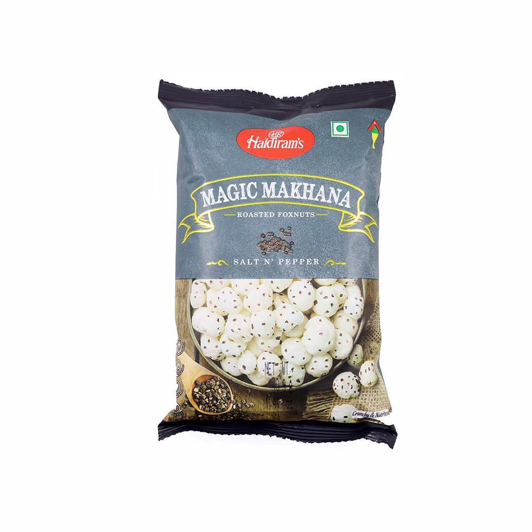 HALDIRAMS ROASTED FOXNUTS 30GM SALT N PEPPER