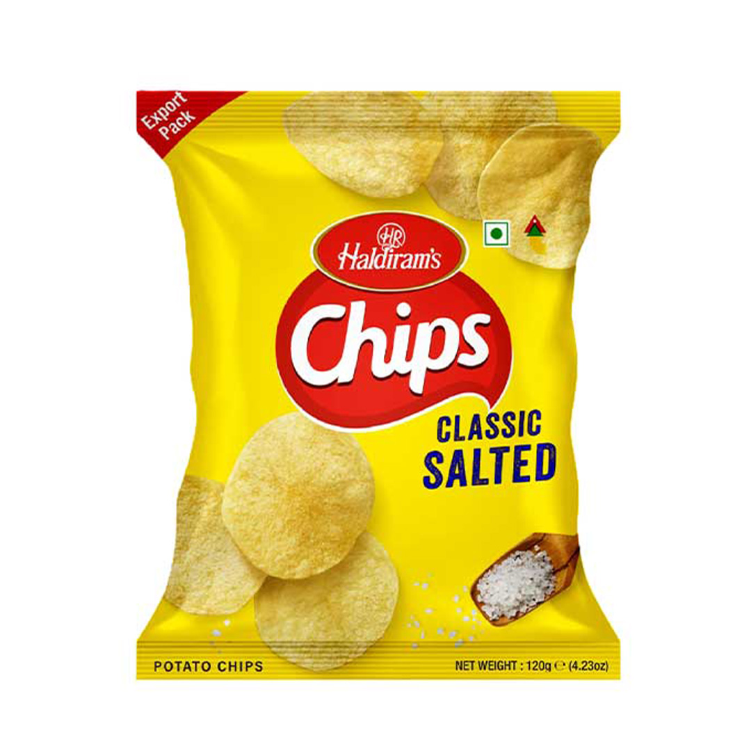 HALDIRAMS POTATO CHIPS CLASSIC SALTED 120GM