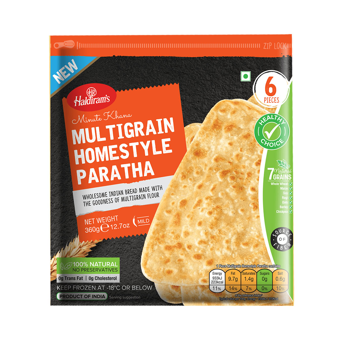 HALDIRAMS MULTIGRAIN HOME STYLE PARATHA 360GM