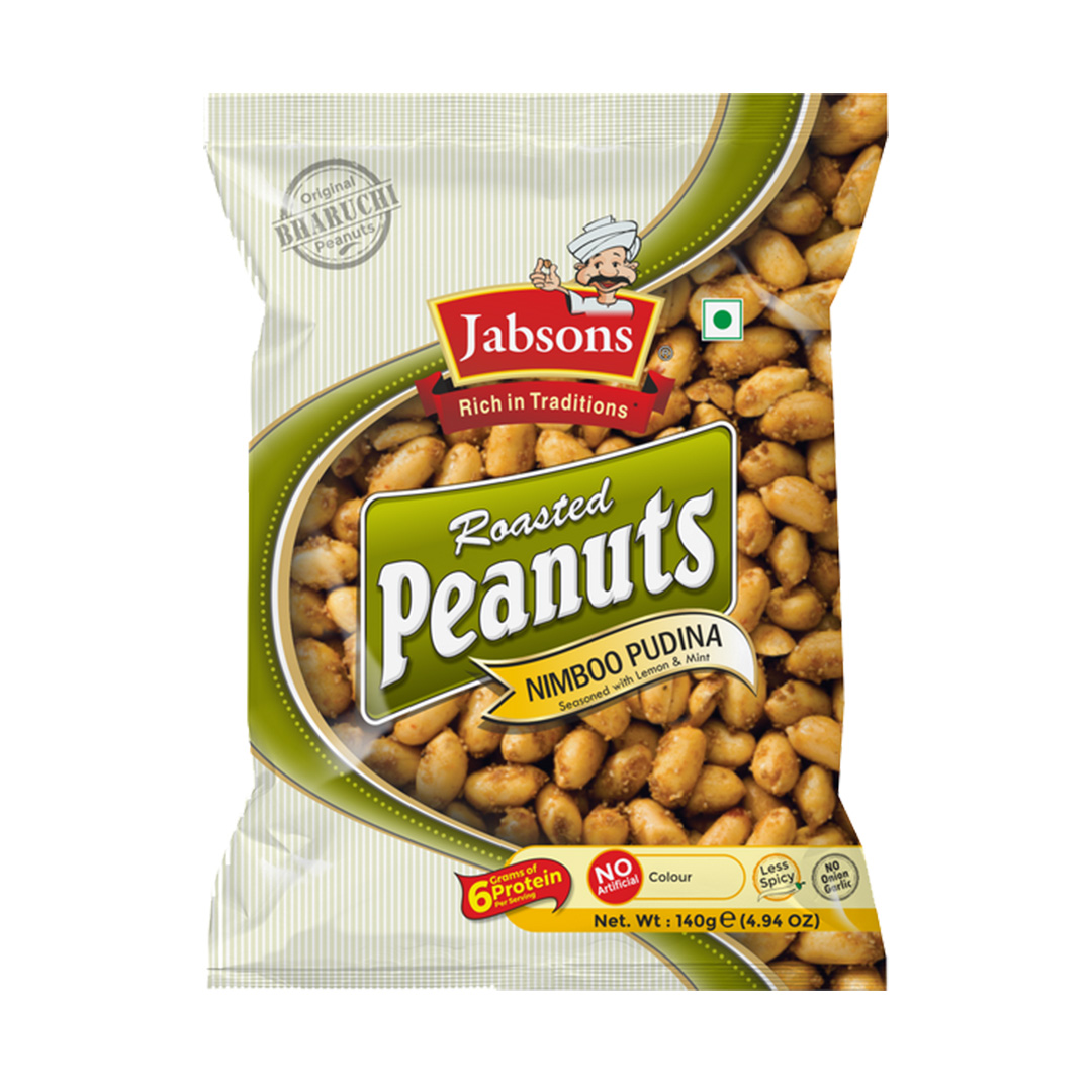 JABSONS ROASTED PEANUT- NIMBU PUDINA 140 GM