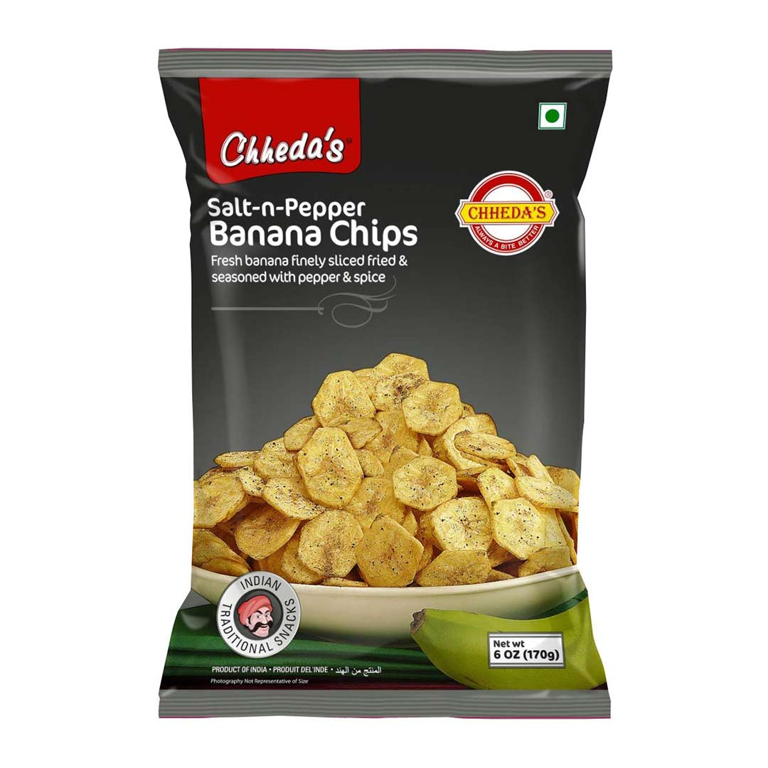 CHHEDAS BANANA CHIPS SALT & PEPPER 170GM