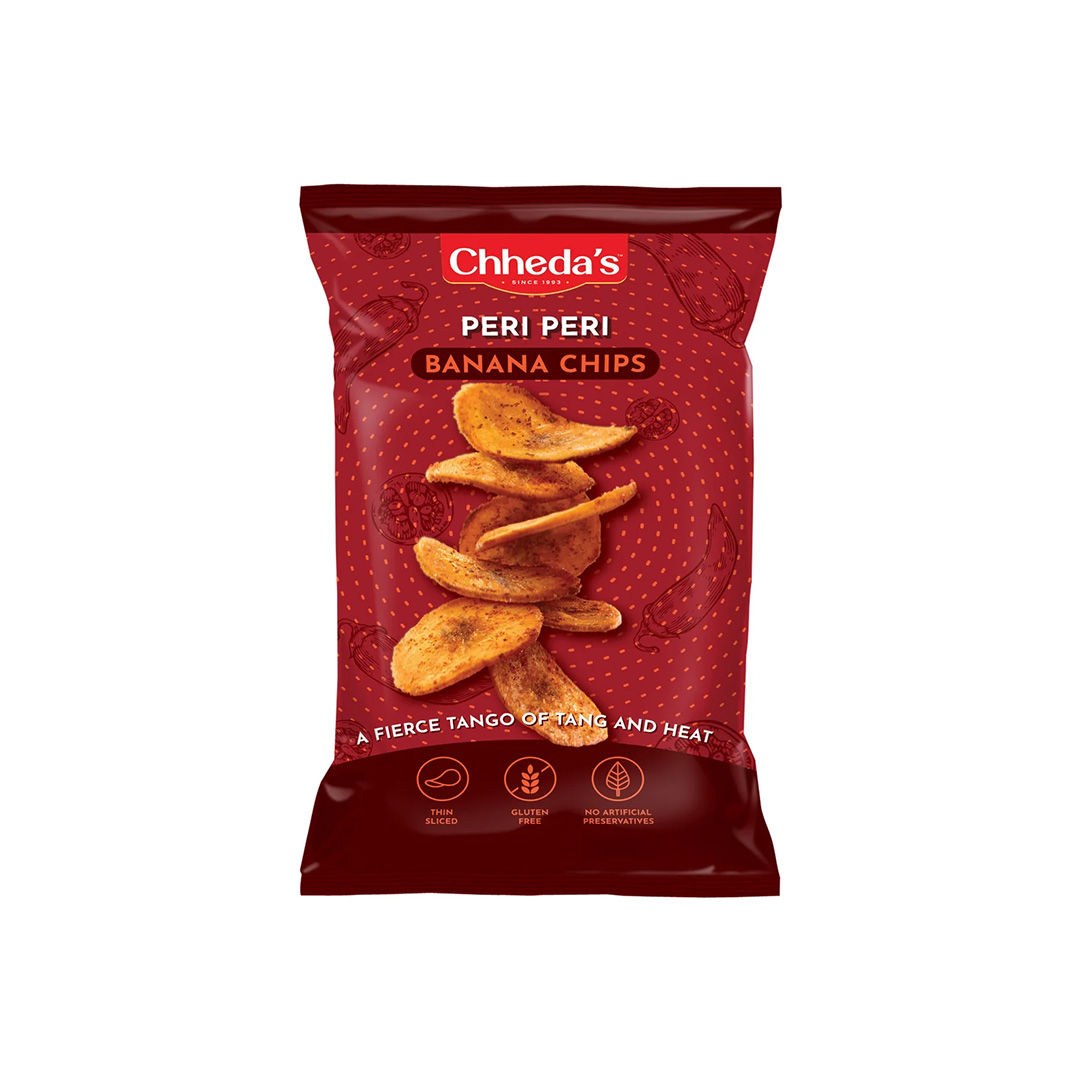 CHHEDA`S PERI PERI BANANA CHIPS 90GM