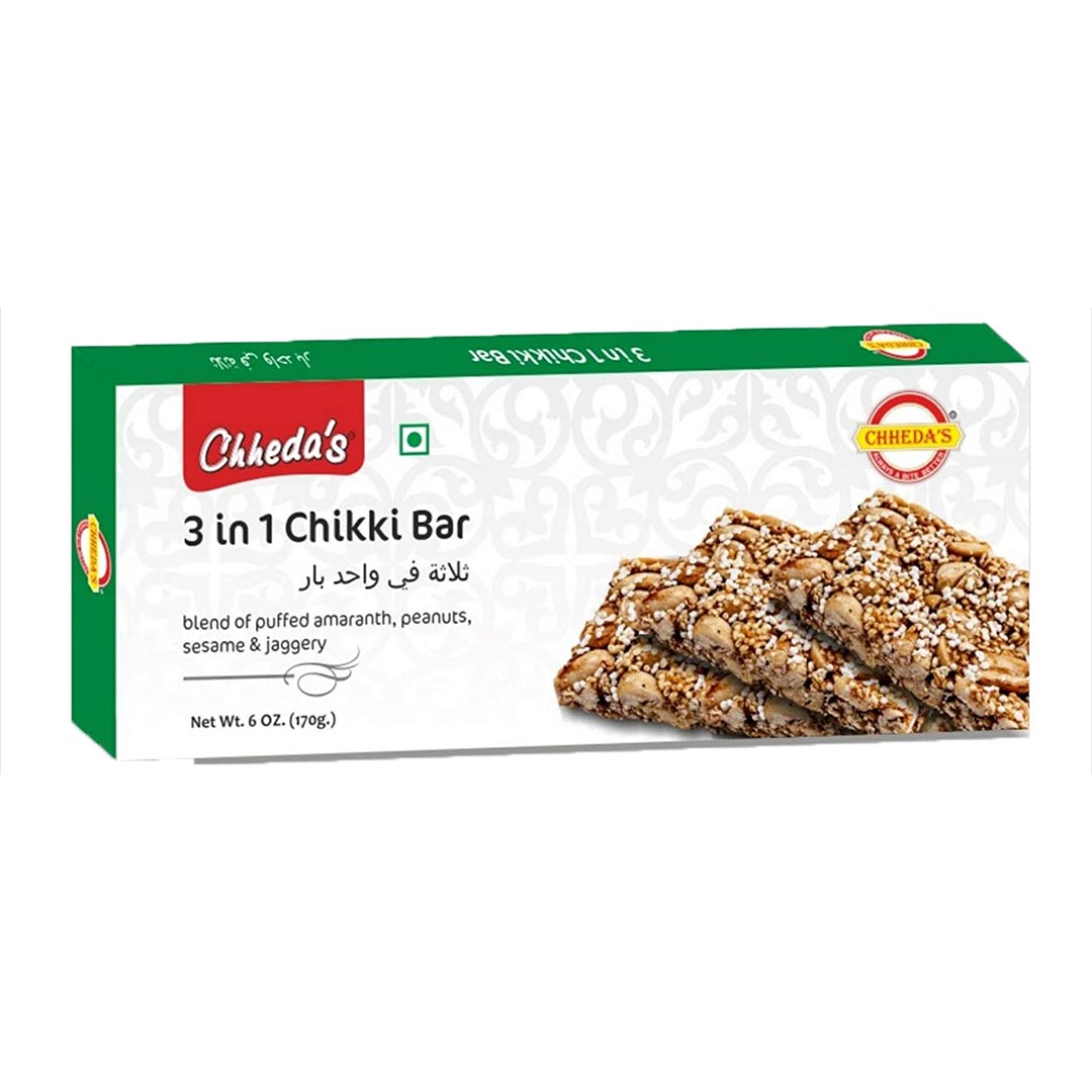 CHHEDAS 3 IN 1 CHIKI BAR 170 GM