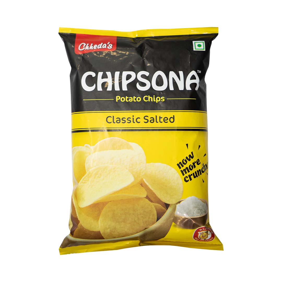 CHHEDAS CHIPSONA POTATO CHIPS CLASSIC SALTED 90GM