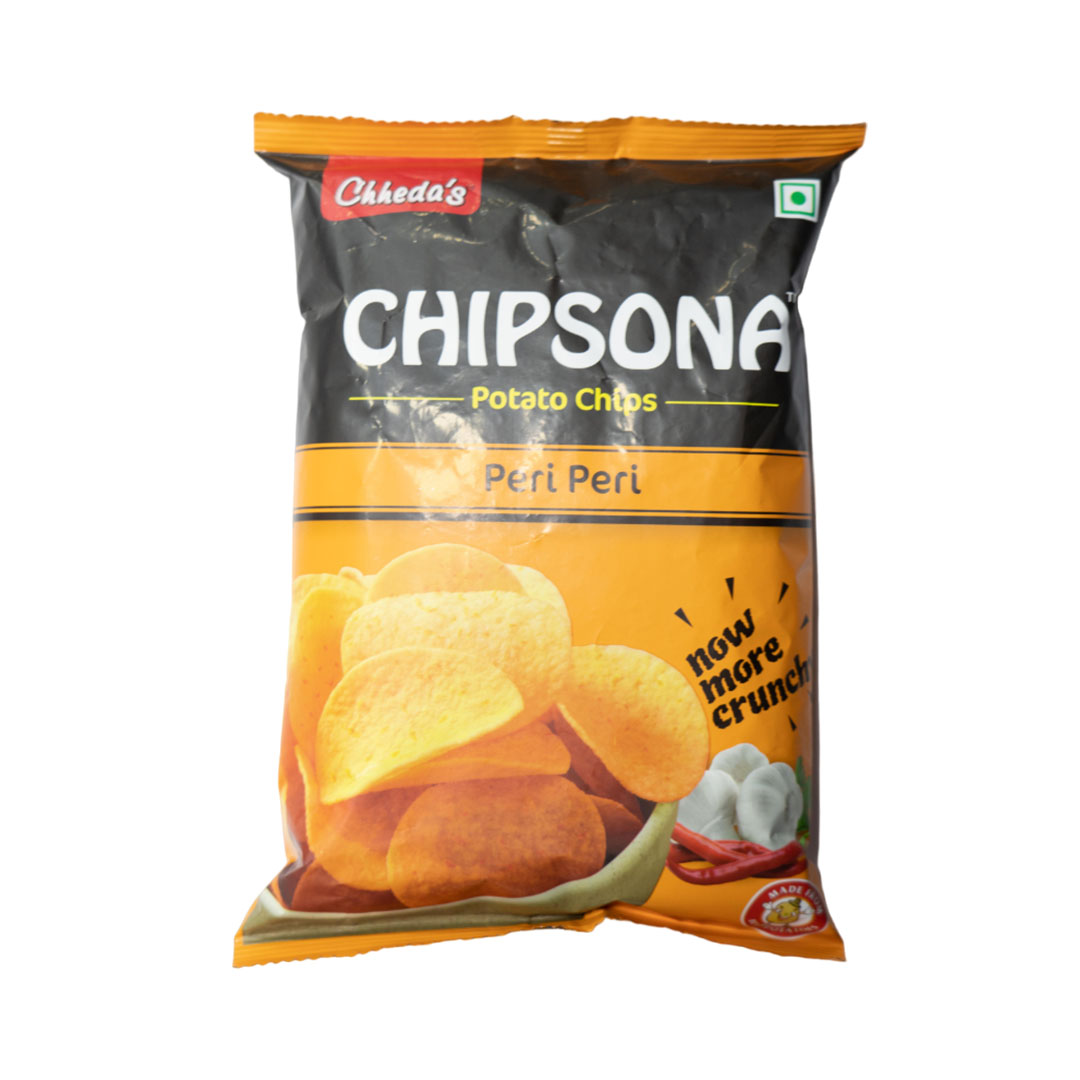 CHHEDAS CHIPSONA POTATO CHIPS PERI PERI 90GM