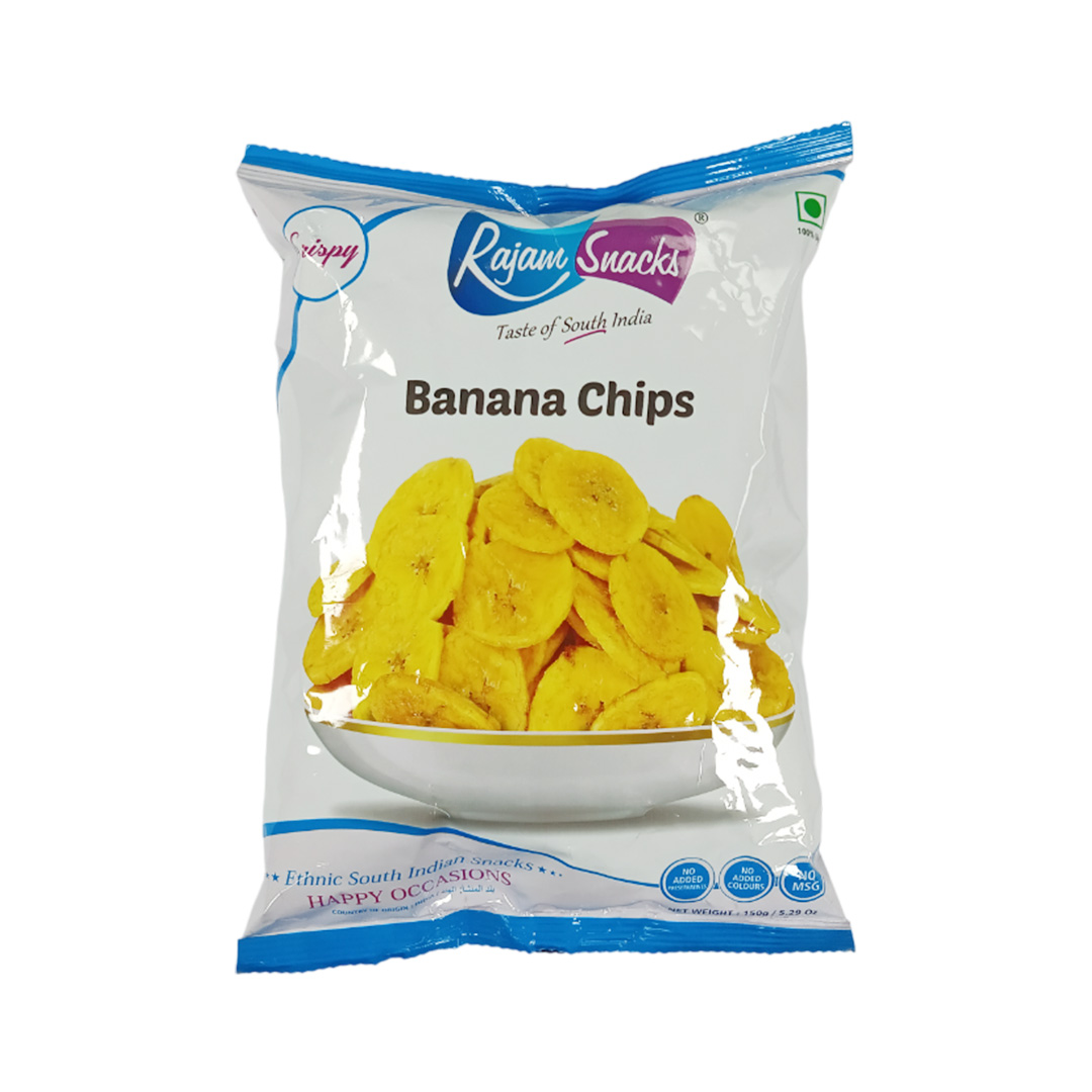 RAJAM SNACKS BANANA CHIPS 150GM