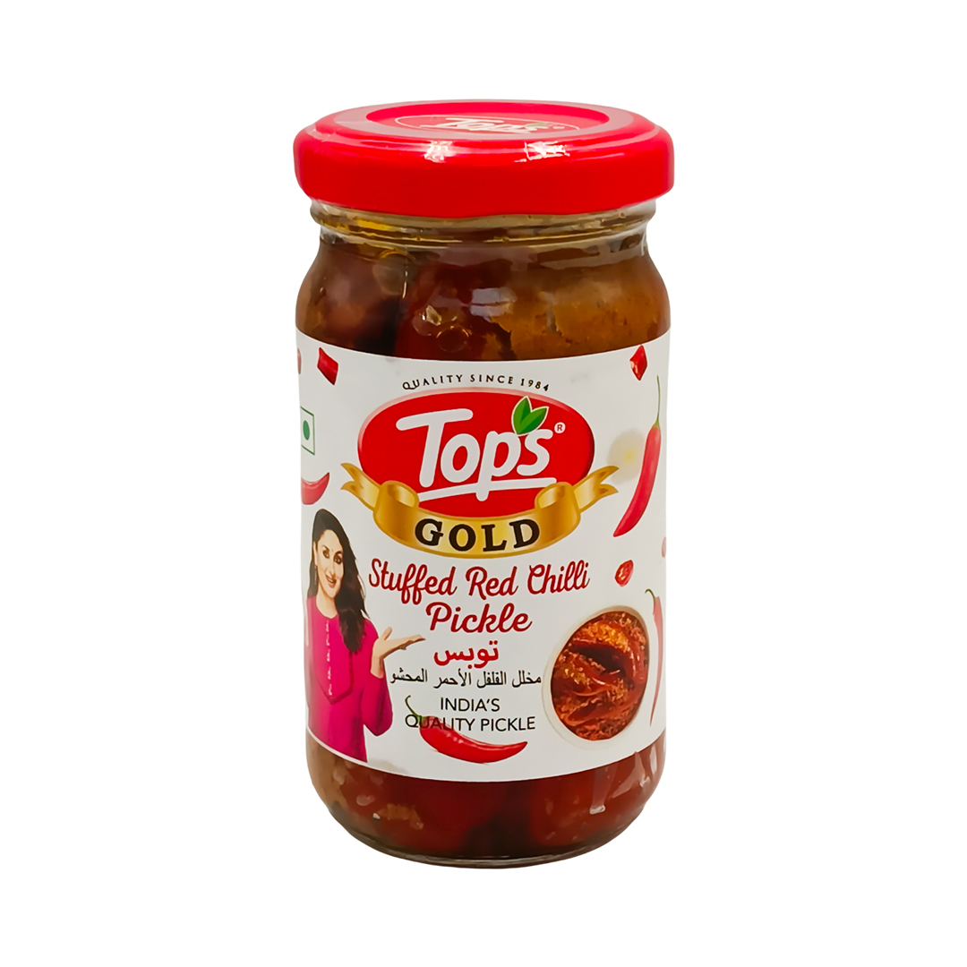 TOPS STUFFED RED CHILLI PICKLE 200GM