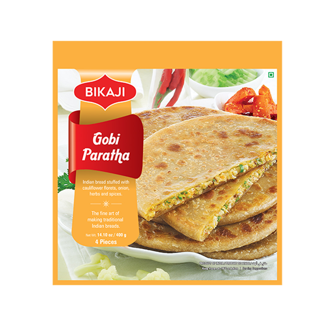 BIKAJI GOBI PARATHA 4 PIECE 400X12 FZ