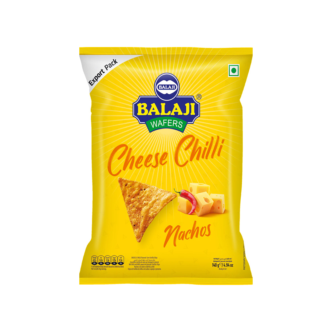 BALAJI WAFERS CHEESE CHILLI NACHOS 140GM