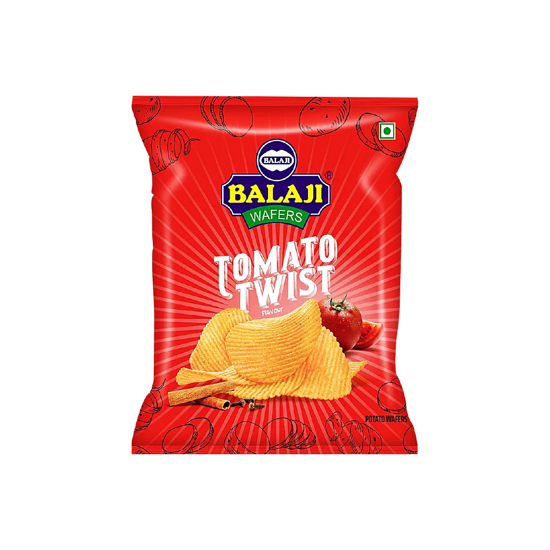 BALAJI POTATO WAFERS TOMATO TWIST 135GM