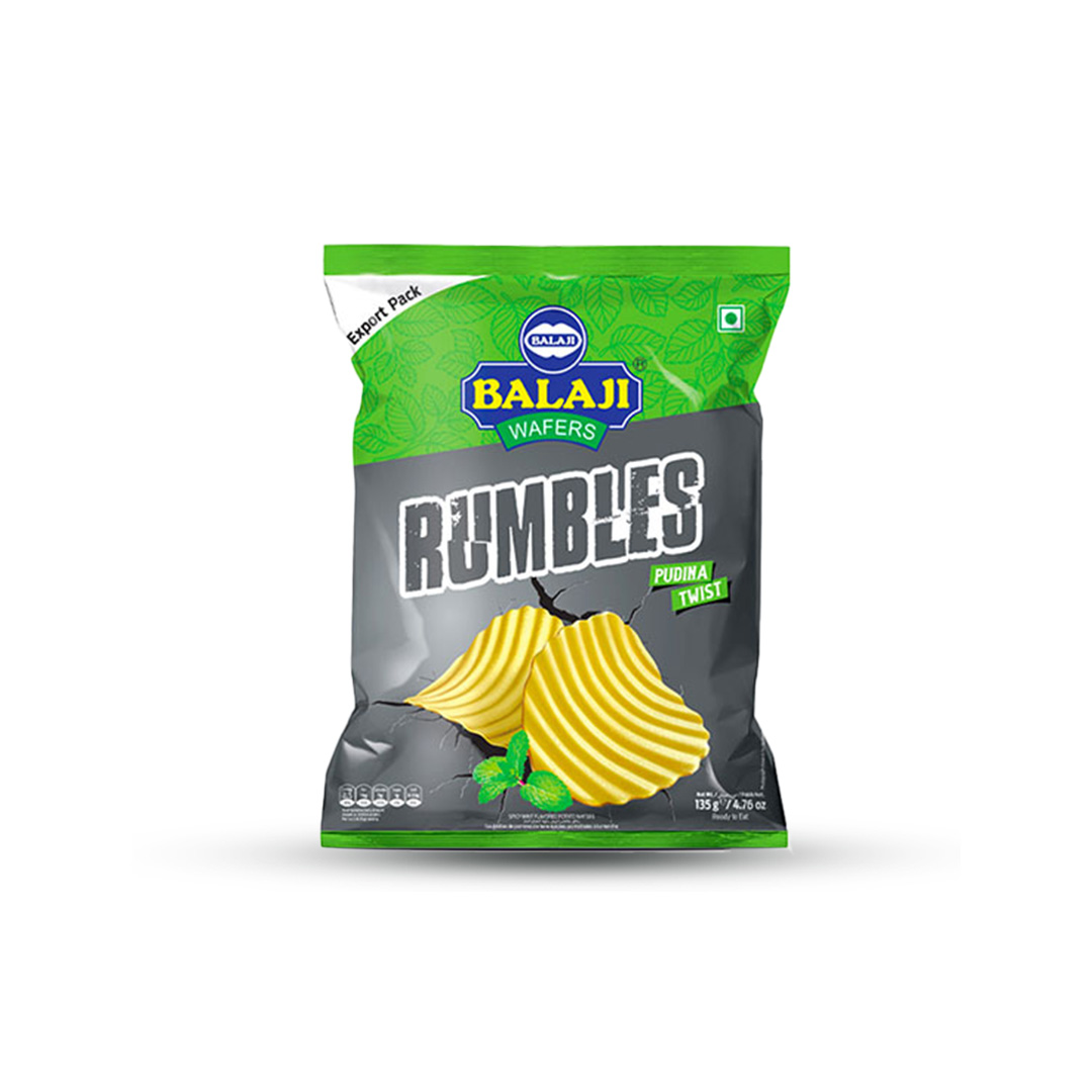 BALAJI RUMBLES POTATO WAFERS PUDINA TWIST 135GM