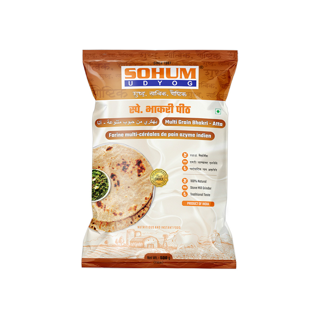 SOHUM MULTIGRAIN BHAKARI ATTA 500 GM 