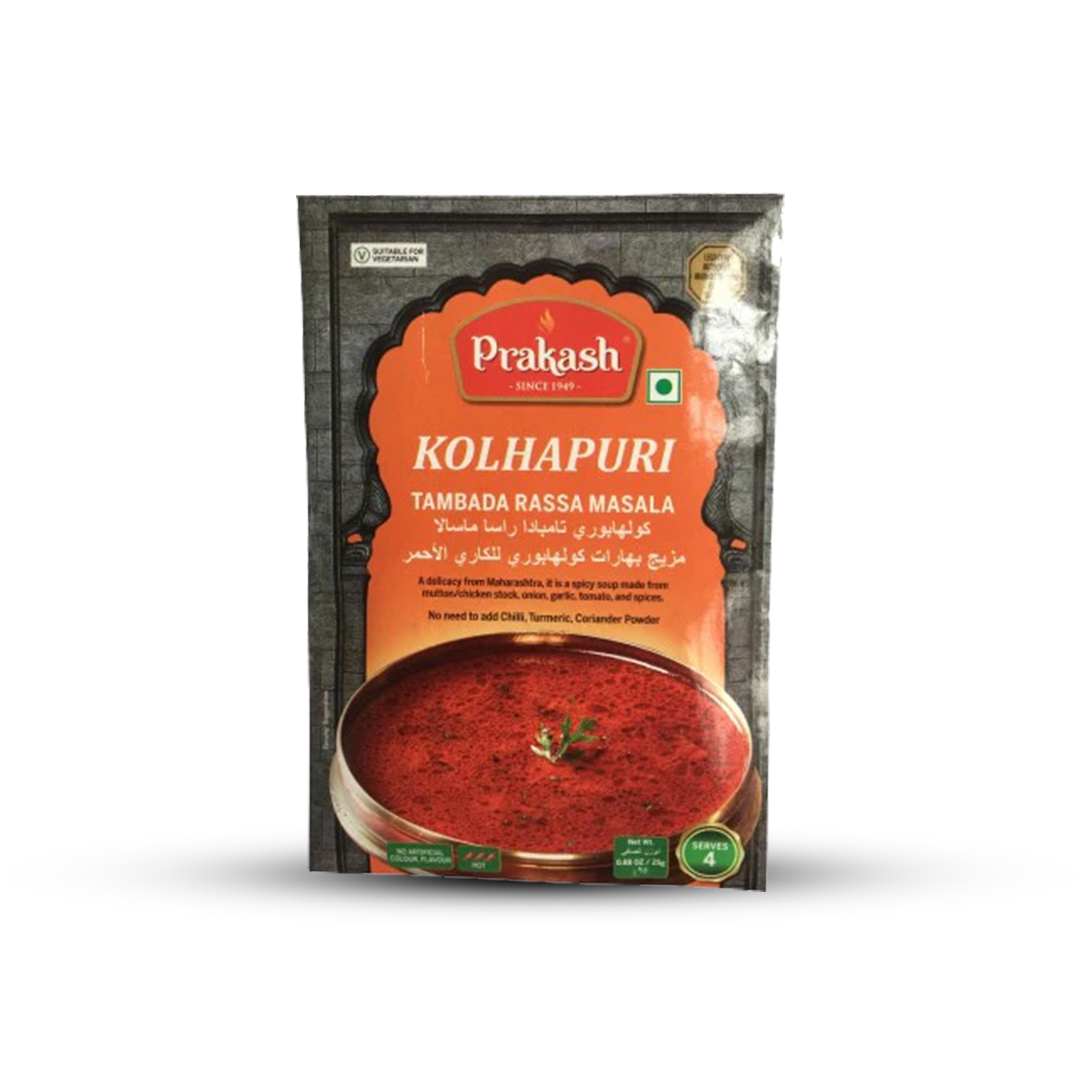 PRAKASH KOLHAPURI TAMBADA RASSA MASALA 25GM