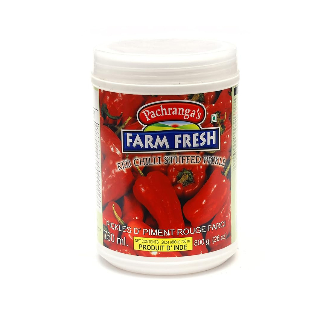 PACHRANGAS FARM FRESH RED CHILLI STUFFED PICKLE - 800 GM