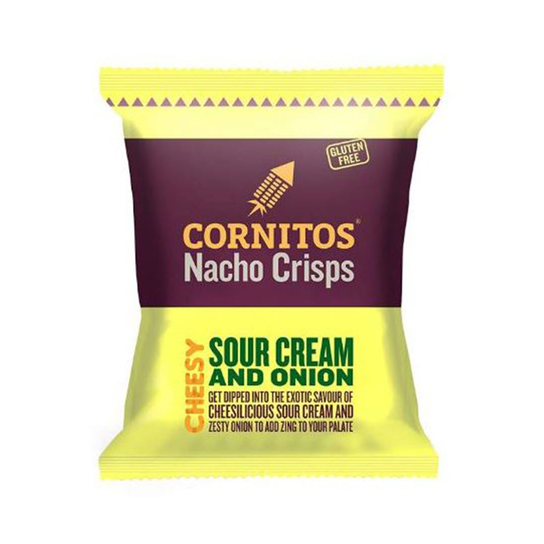 CORNITOS NACHO CRISPS SOUR CREAM & ONIONS 55G