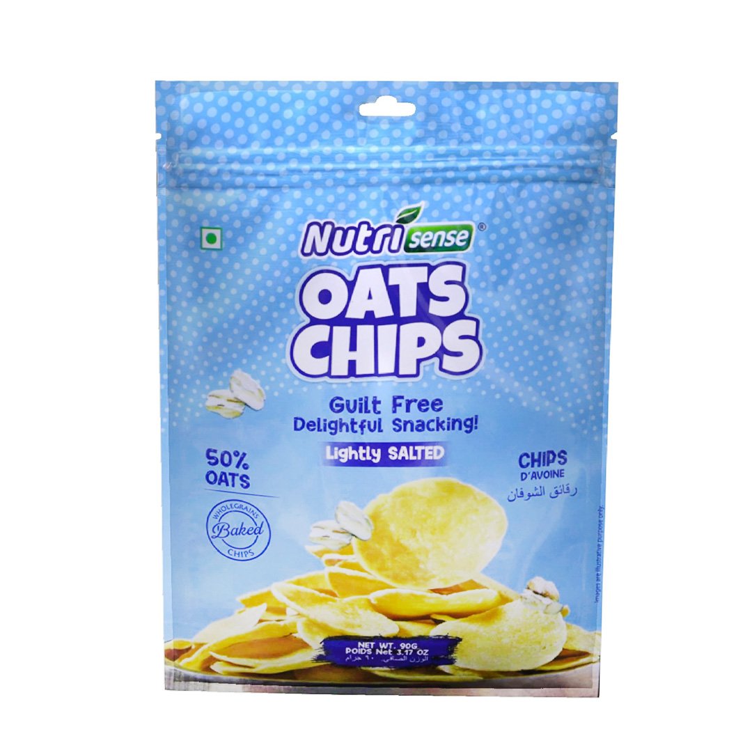 NUTRISENSE LIGHTLY SALTED OATS CHIPS 90GM