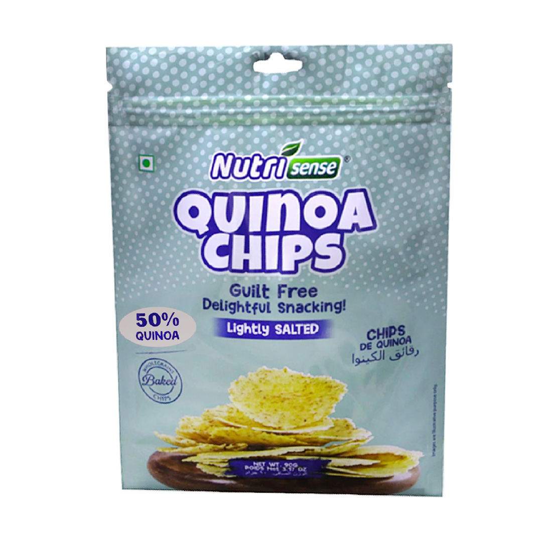 NUTRISENSE LIGHTLY SALTED QUINOA CHIPS 90GM