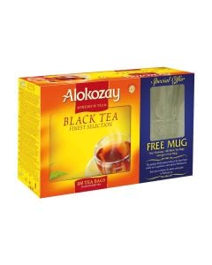 ALOKOZAY BLACK TEA 100 + MUG ENVELOPES OF TEA BAGS