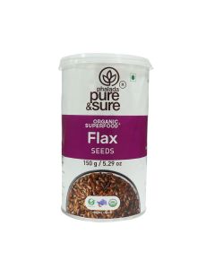 PURE AND SURE ORG FLAX SEEDS 150 GM