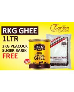 RKG GHEE 1LTR+PCK BARIK SUGAR 2 KG FREE