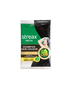 STREAX INSTA SHAMPOO HAIR COLOUR 25 ML -NATURAL BLACK SACHET