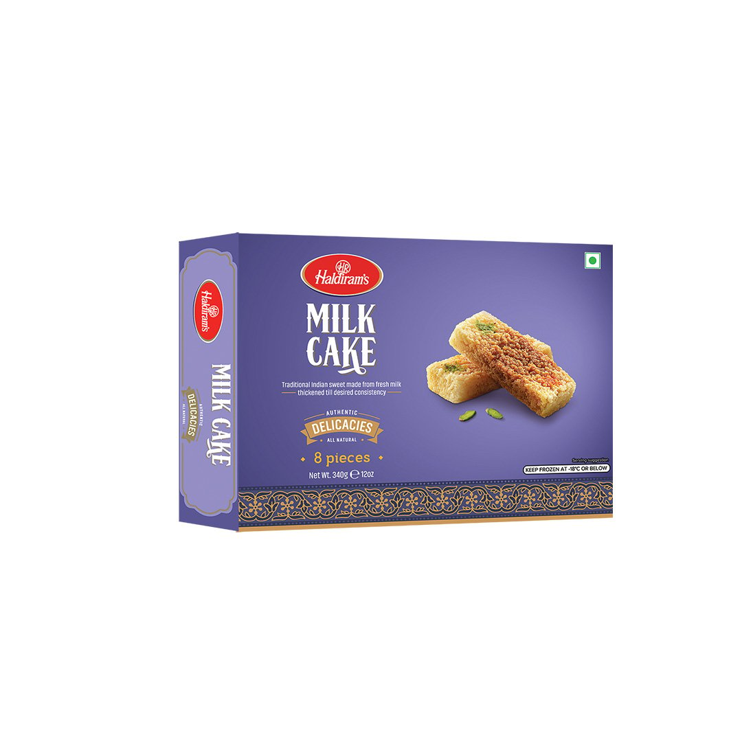 HALDIRAMS MILK CAKE 340GM (8PCS)  ( FROZEN)